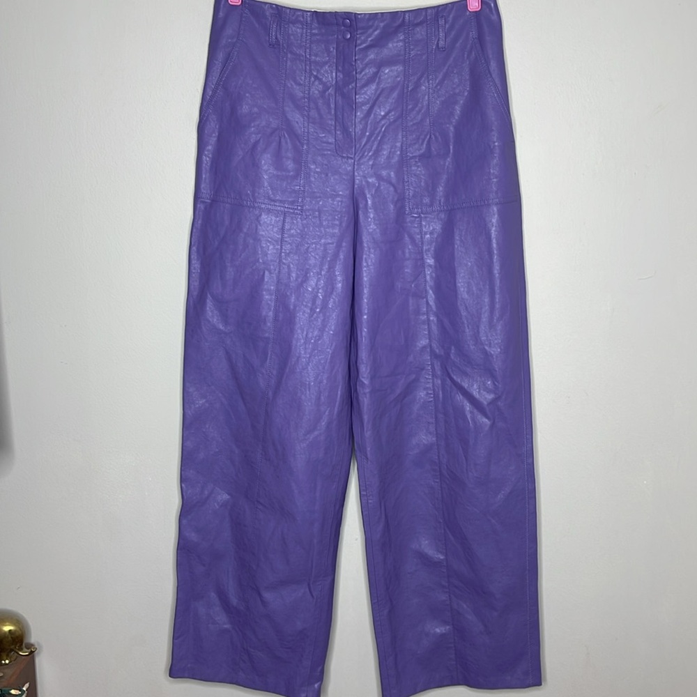 Beatrice B‎ Violet Wax Coated Pant - Picture 2 of 11